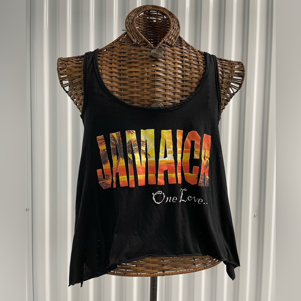Cute Jamaica One love flowy tank top size small